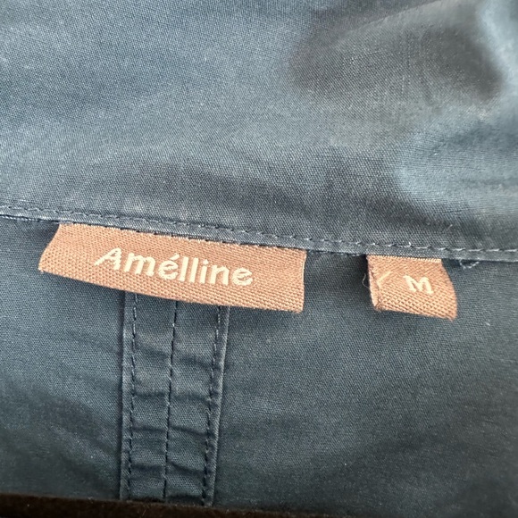 Amélline Dark Blue Cow Neck Top Size Medium in perfect condition doesn’t fit - Picture 4 of 6
